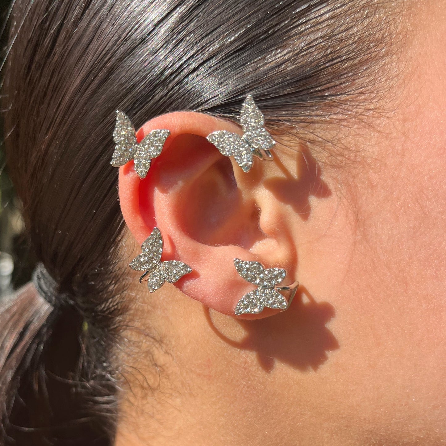 Butterfly Zircon Ear Cuff