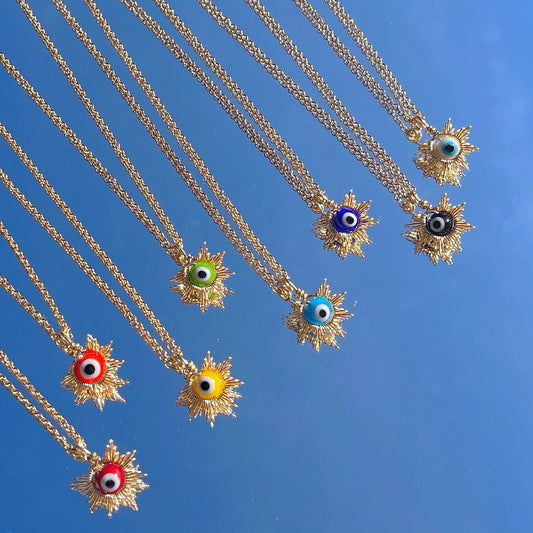 Evil Eye Sun Necklace