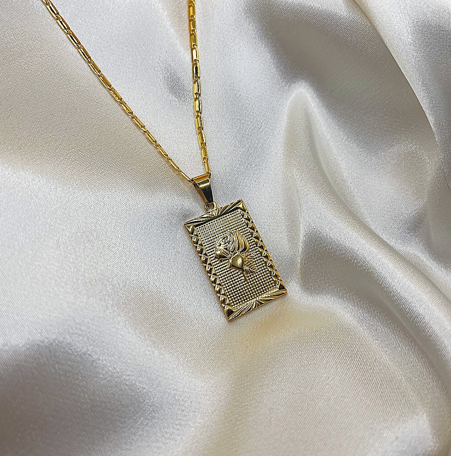 Rose Tag Layering Necklace