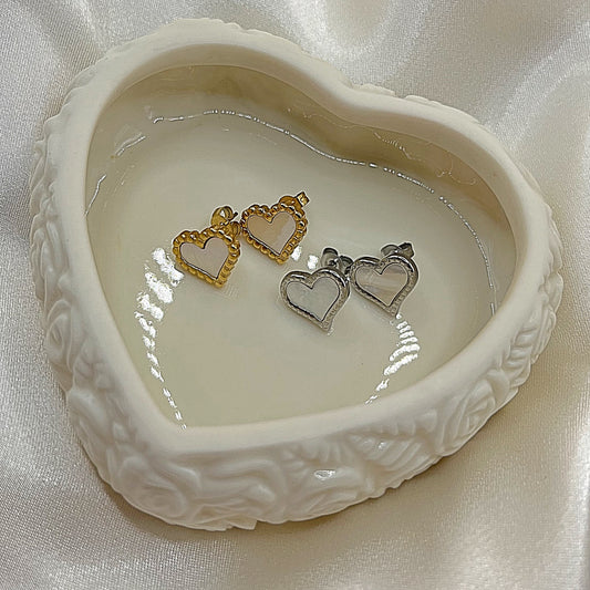 Shell Heart Earrings