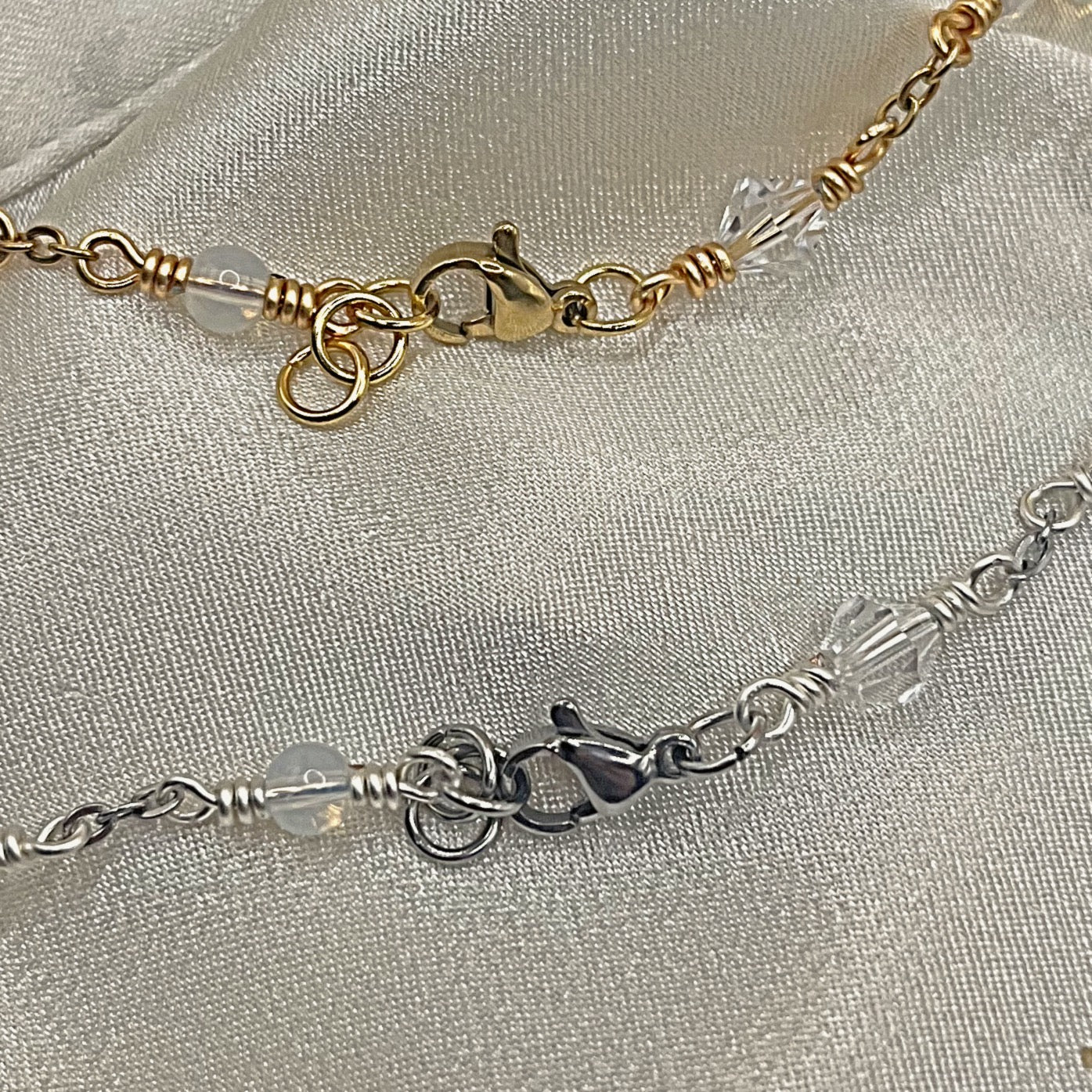Dainty Glass Beaded Anklet
